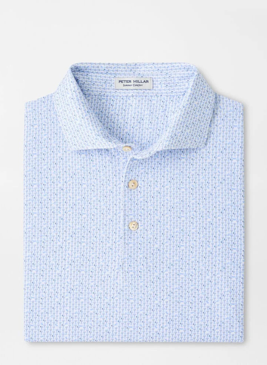 Paper Plane Performance Jersey Polo In White