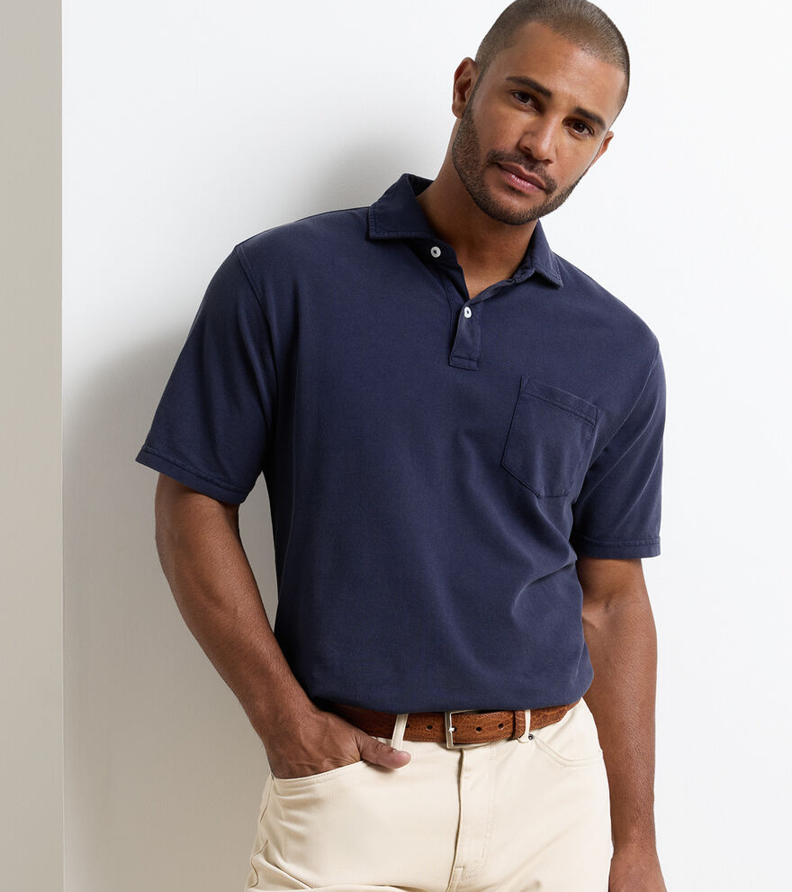Everyday Piqué Polo In Atlantic Blue