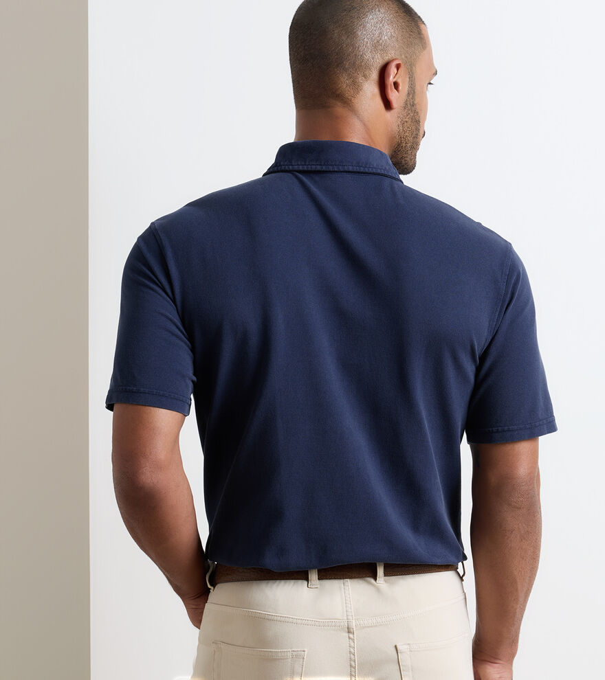 Everyday Piqué Polo In Atlantic Blue