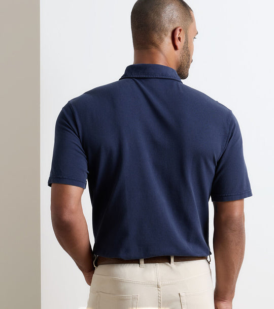 Everyday Piqué Polo In Atlantic Blue