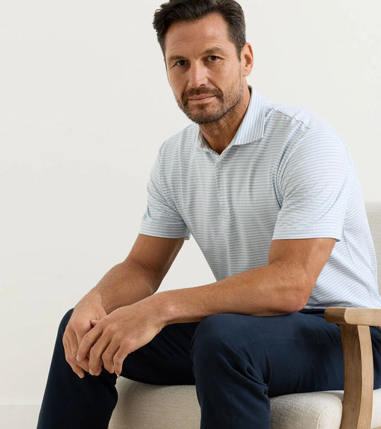 Gilman Crown Flex Cotton Polo In White