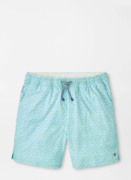 Tide Lines Swim Trunk In Rainforest