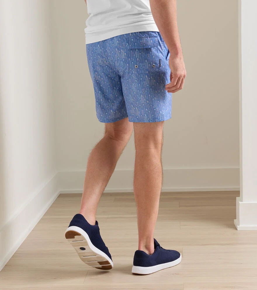 Tequila Seas Swim Trunk In Dusk Blue