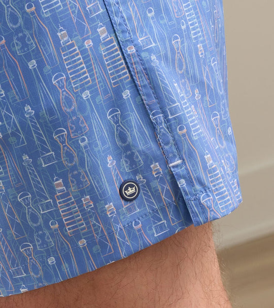 Tequila Seas Swim Trunk In Dusk Blue