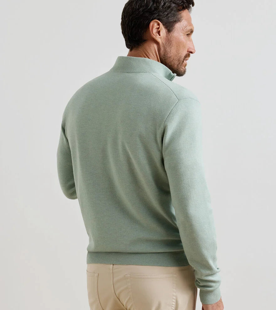 Coolspun Lite Cotton Quarter-Zip Sweater In Grandview