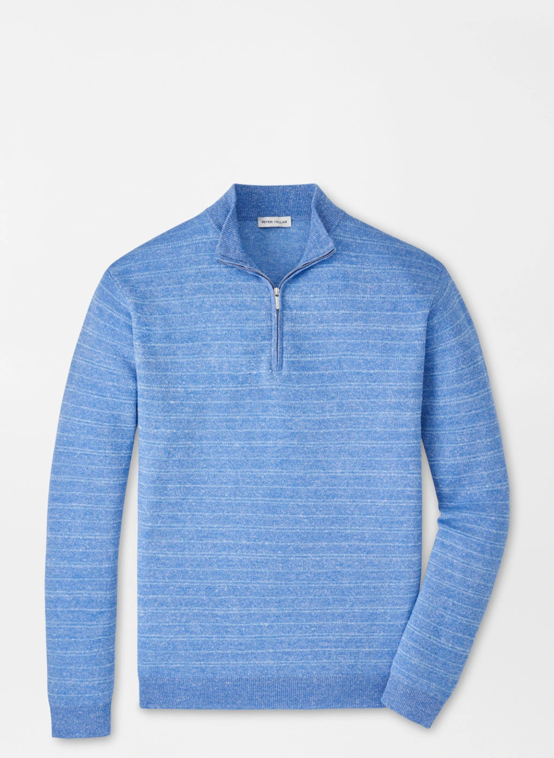 Saratoga Striped Quarter-Zip Sweater in Bluebird