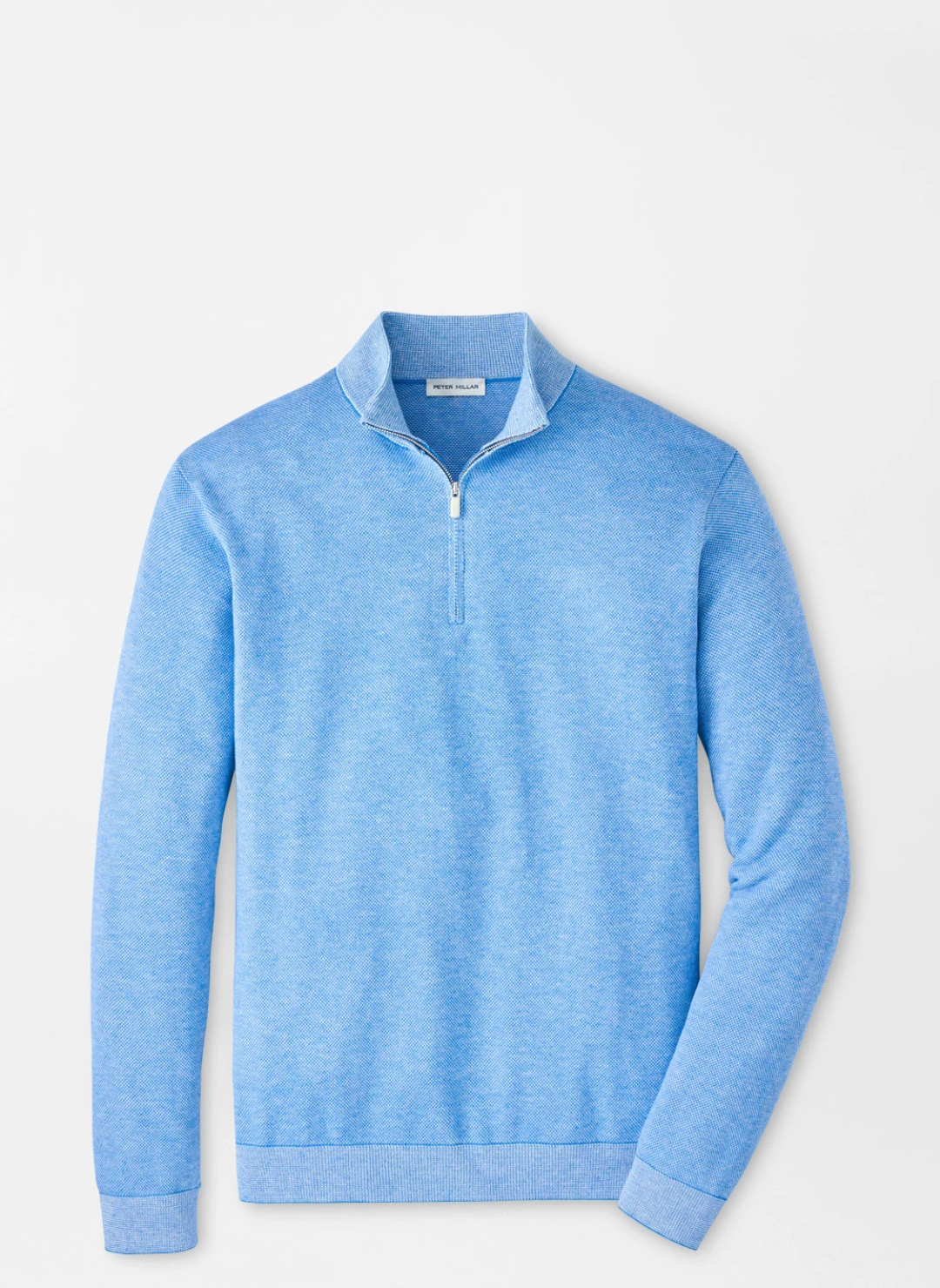 Coolspun Lite Birdseye Quarter Zip Sweater in Bluebird