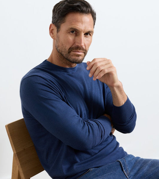 Lake Long Sleeve Sweater In Navy