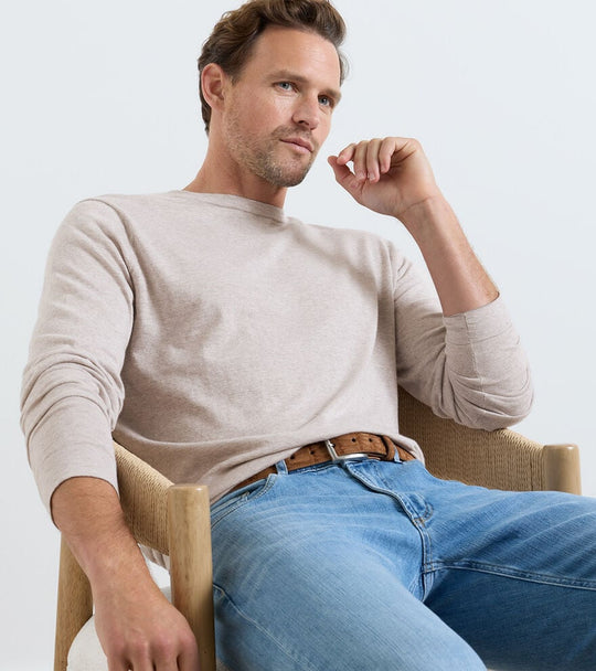 Lake Long Sleeve Sweater In Poplar Brown