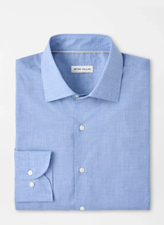 Brighton Perfect Poplin Sport Shirt In Cottage Blue