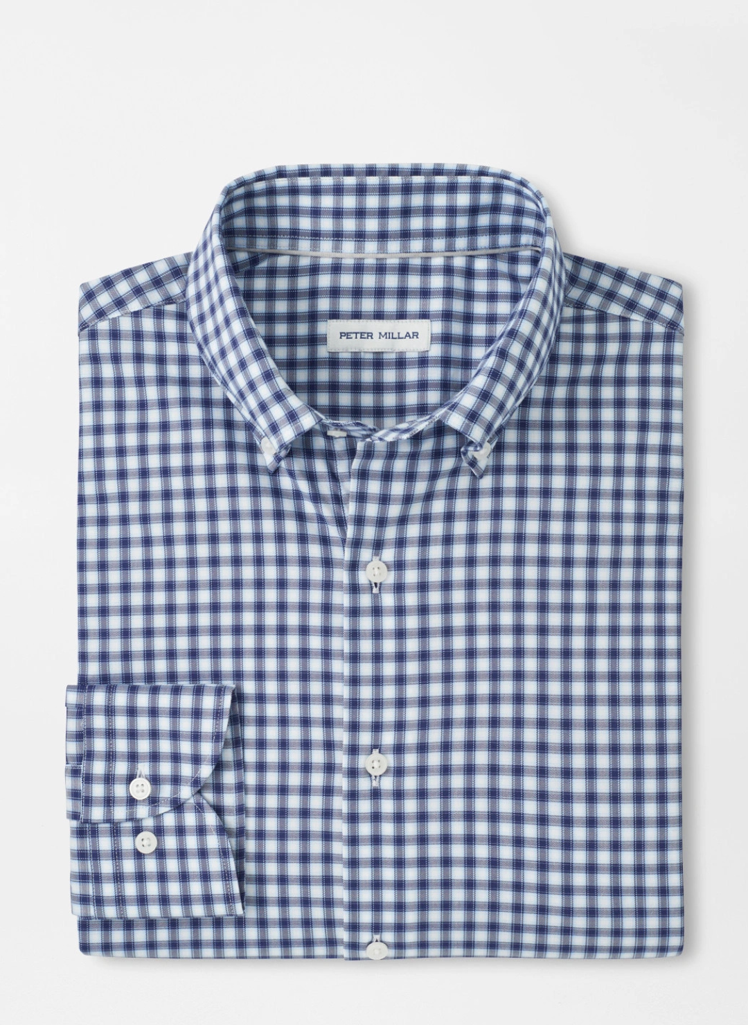 Felix Crown Lite Cotton-Stretch Sport Shirt in Navy