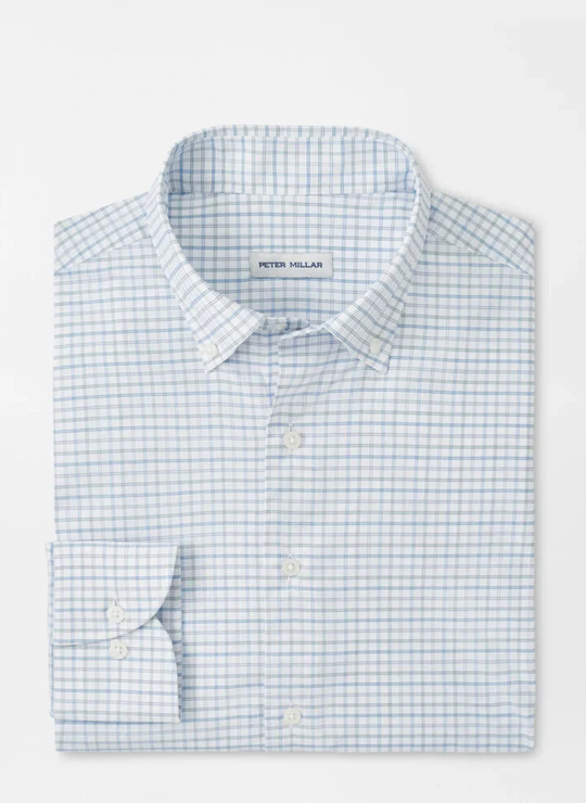 Rommel Performance Twill Sport Shirt In Cottage Blue