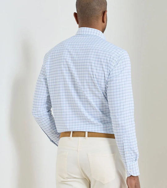 Casey Performance Twill Sport Shirt In Cottage Blue