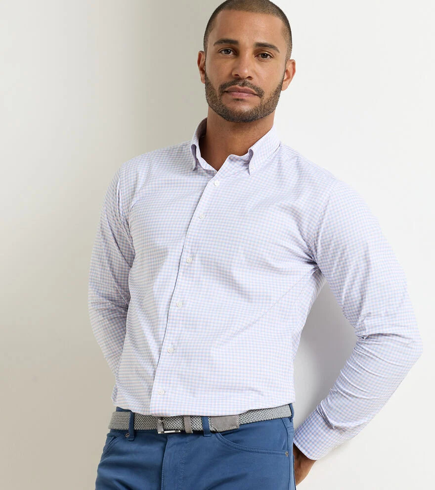 Gregory Performance Twill Sport Shirt In Cosmic Peach