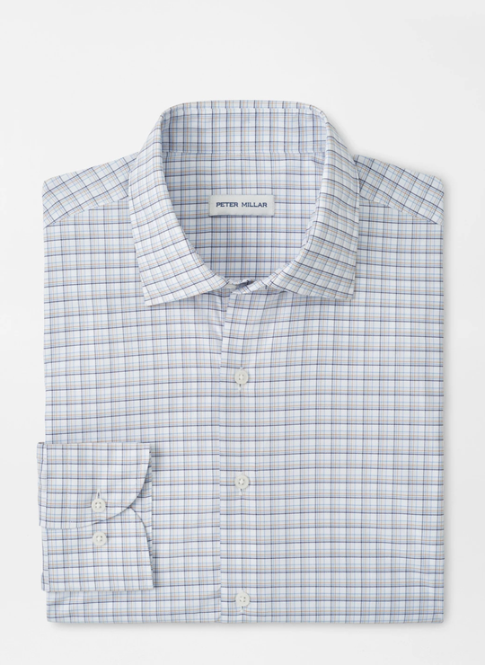Robertson Performance Twill Sport Shirt in Navy