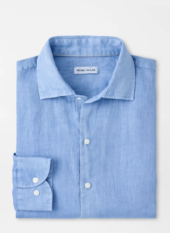 Shoreside Linen Sport Shirt In Bluebird