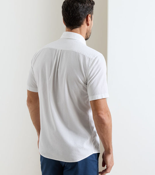 Seaward Cotton Lyocell Sport Shirt In White