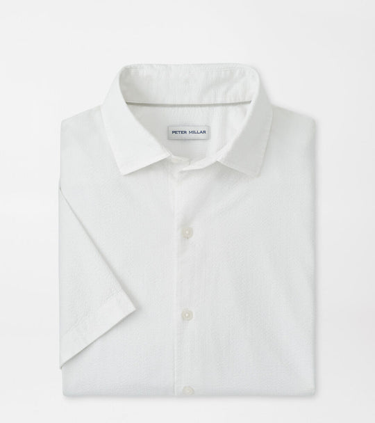 Seaward Cotton Lyocell Sport Shirt In White