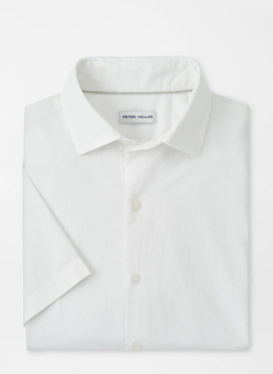 Seaward Cotton Lyocell Sport Shirt In White