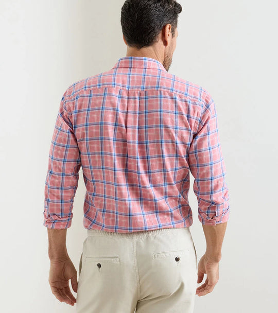 Triton Cotton Lyocell Sport Shirt In Venetian Pink