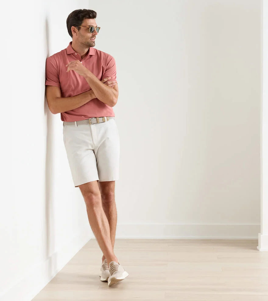 Surge Linen-Blend Performance Short In Truffle
