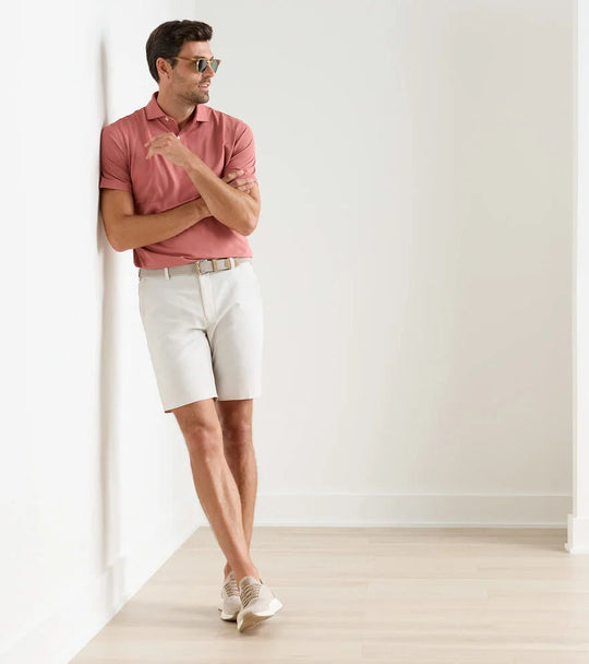 Surge Linen-Blend Performance Short In Truffle