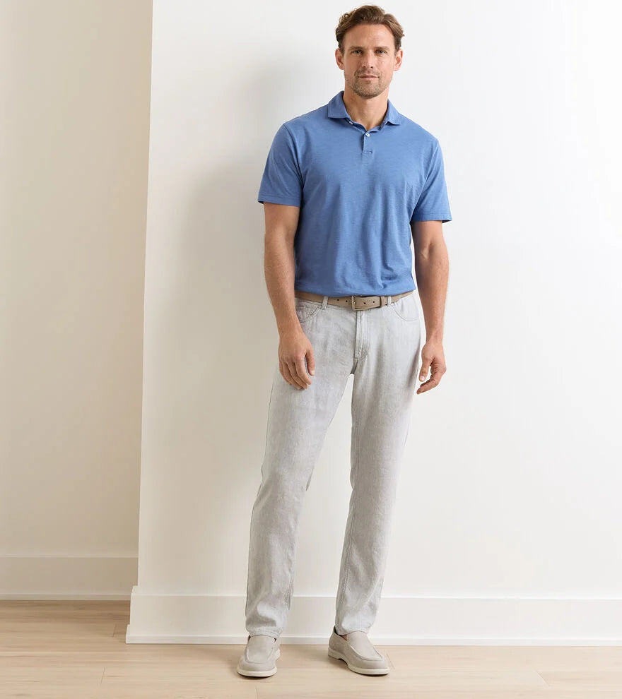 Hampton Twill Five Pocket Pant In British Grey