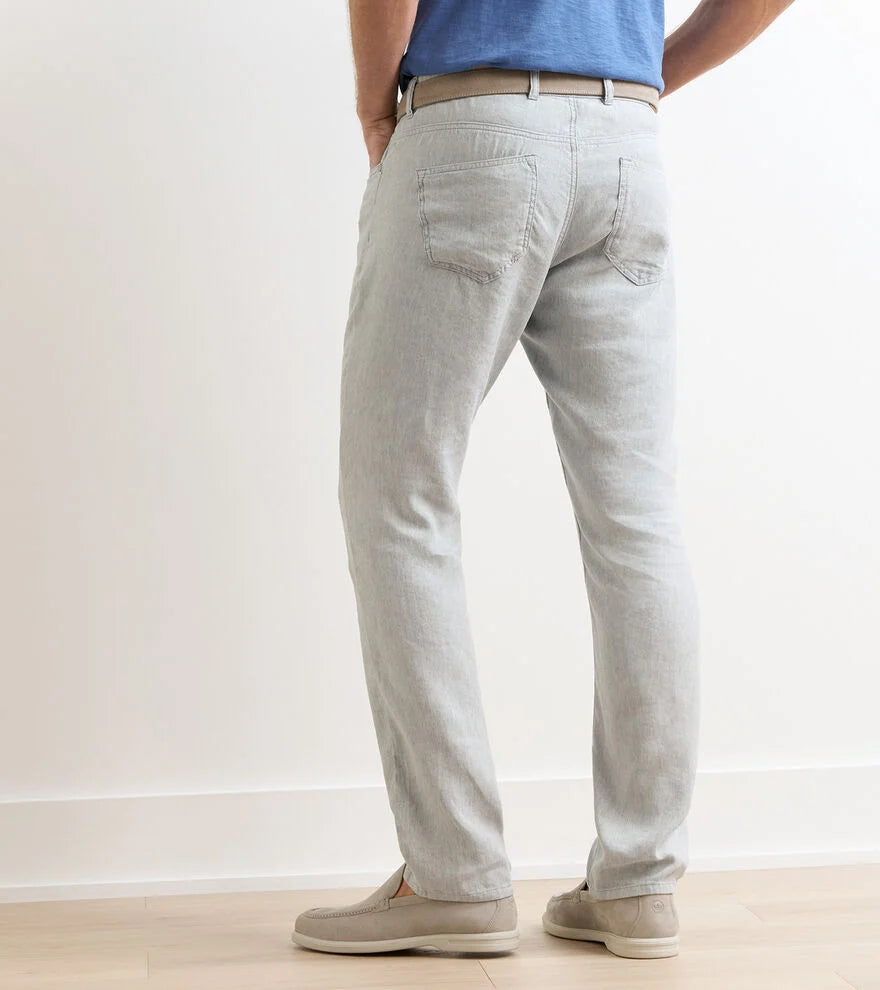 Hampton Twill Five Pocket Pant In British Grey