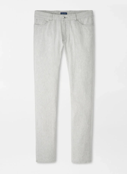 Hampton Twill Five Pocket Pant In British Grey
