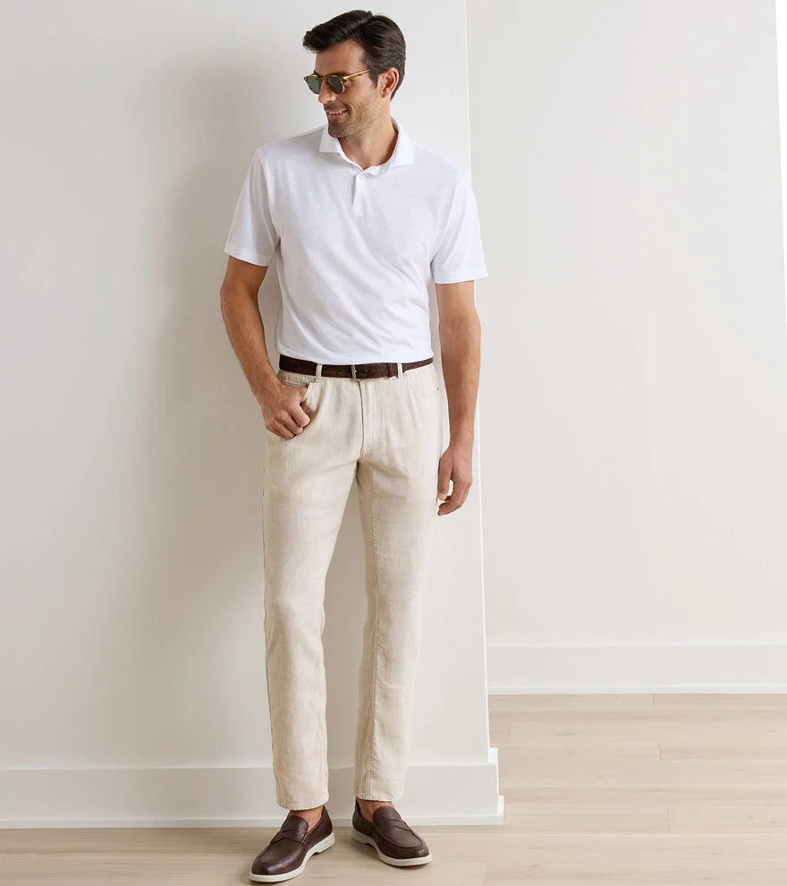 Hampton Twill Five Pocket Pant In Truffle