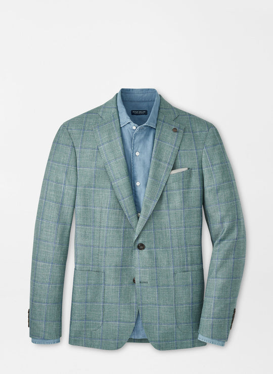 Salisbury Windowpane Soft Jacket In Willow