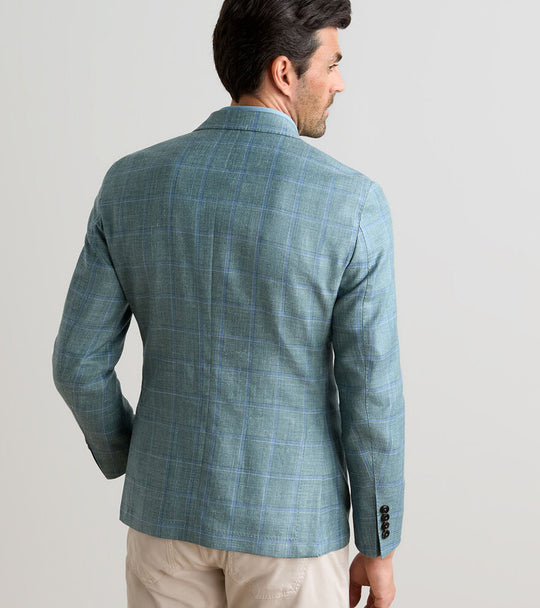 Salisbury Windowpane Soft Jacket In Willow