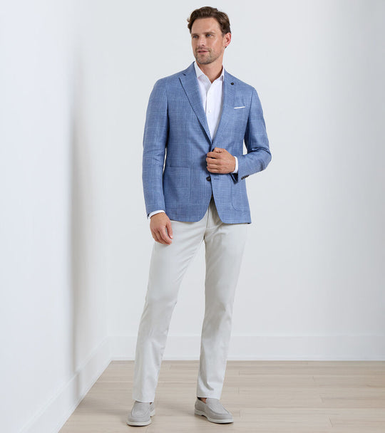 Reynolds Plaid Soft Jacket In Dusk Blue