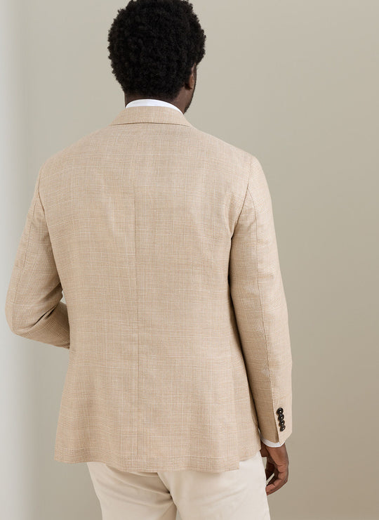 Wellington Glen Plaid Soft Jacket In Summer Dunes