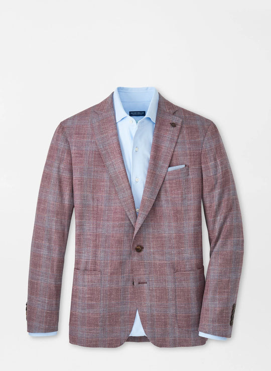 Gafton Plaid Soft Jacket In Purple Fig
