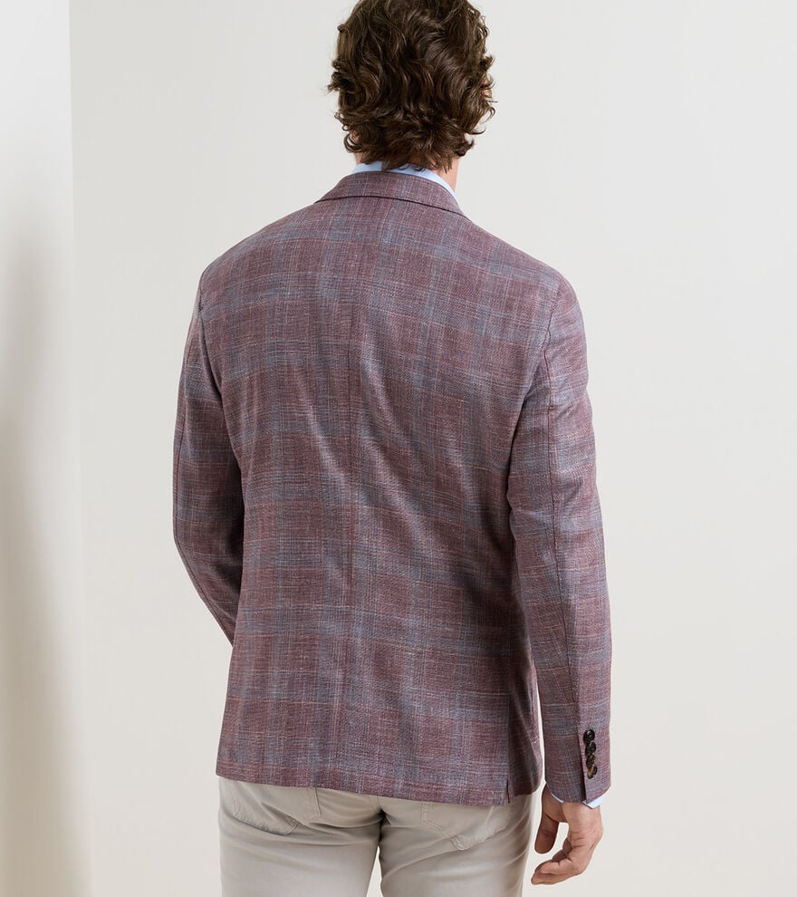 Gafton Plaid Soft Jacket In Purple Fig
