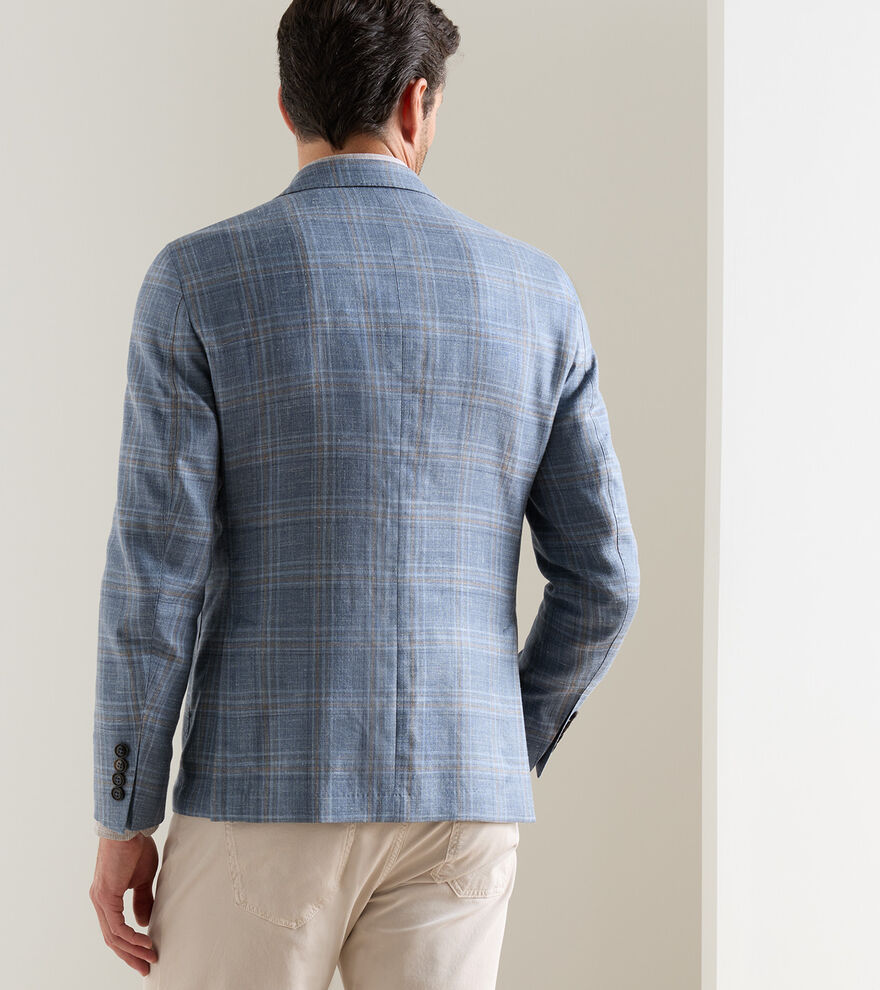 Hertford Plaid Soft Jacket In Storm