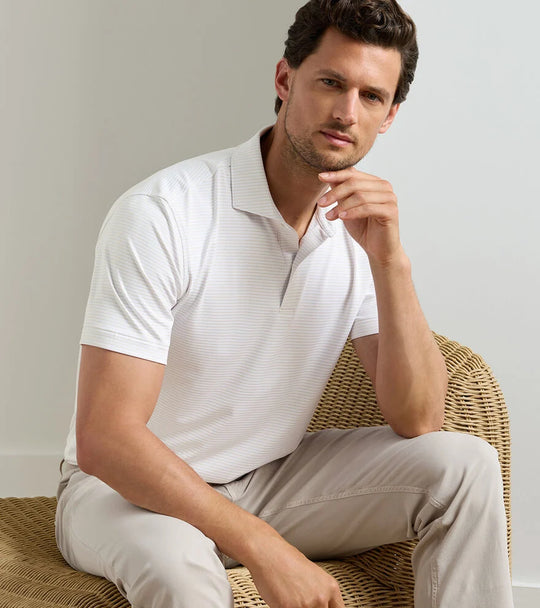 Ballad Performance Jersey Polo White/Truffle