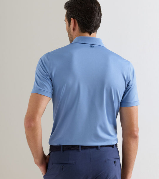 Treble Performance Jersey Polo In Dusk