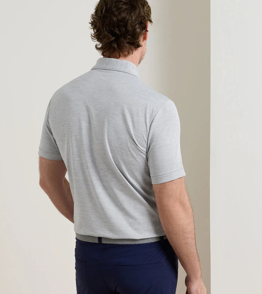 Treble Performance Jersey Polo In Gale Grey
