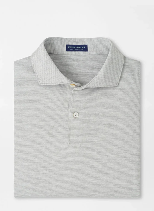 Treble Performance Jersey Polo In Gale Grey