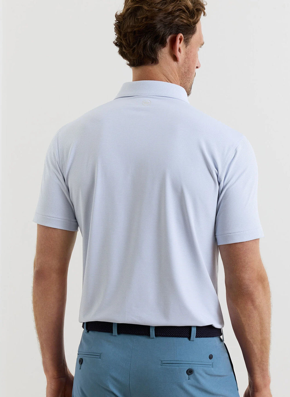 Treble Performance Jersey Polo In White