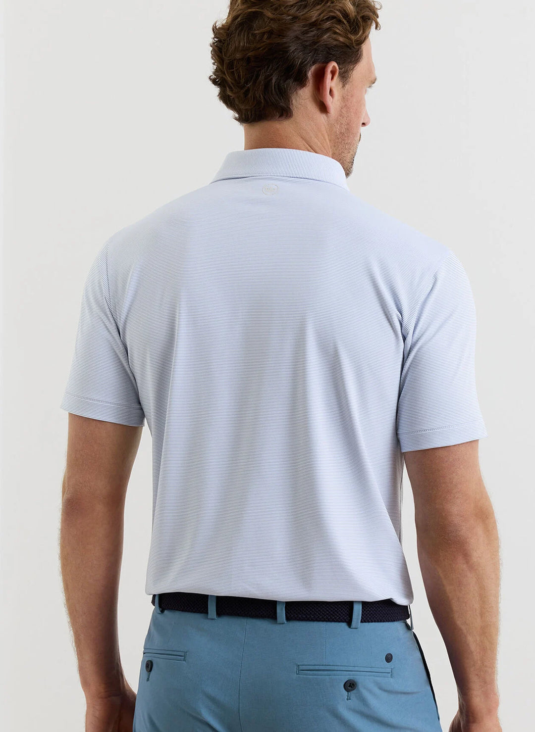 Treble Performance Jersey Polo In White