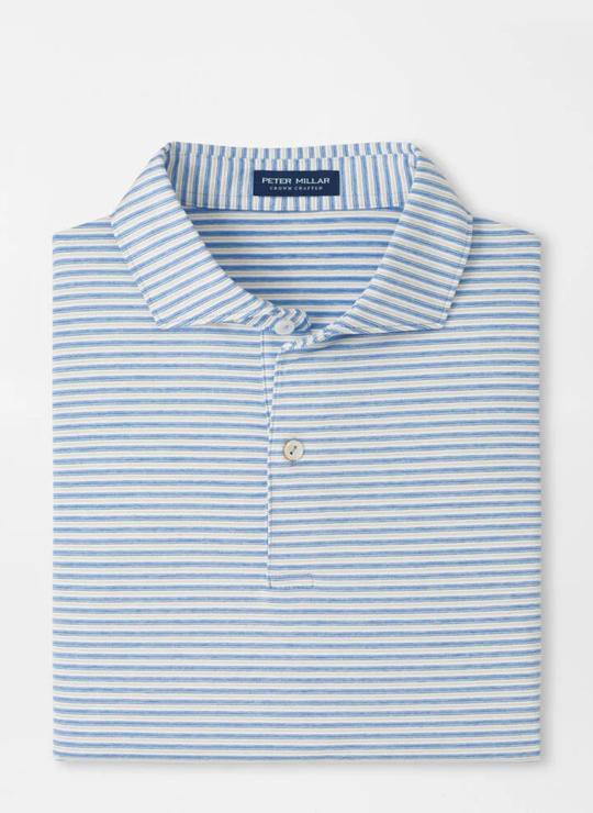 Alda Performance Jersey Polo In Iris Mist