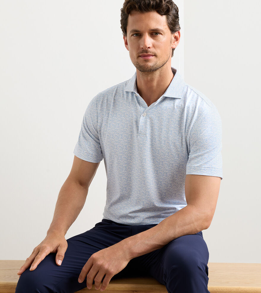 Melody Sea Performance Jersey Polo In White