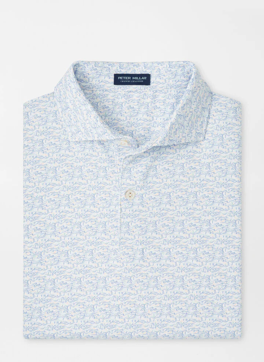 Melody Sea Performance Jersey Polo In White