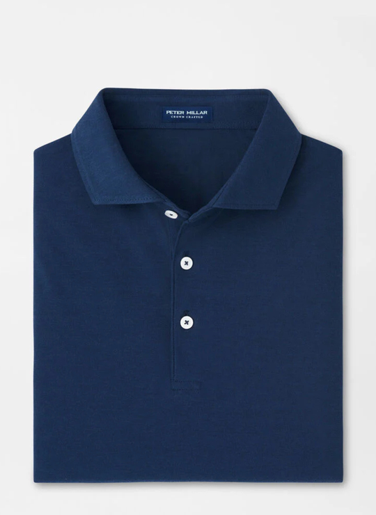 Cool Cotton Short Sleeve Polo In Navy