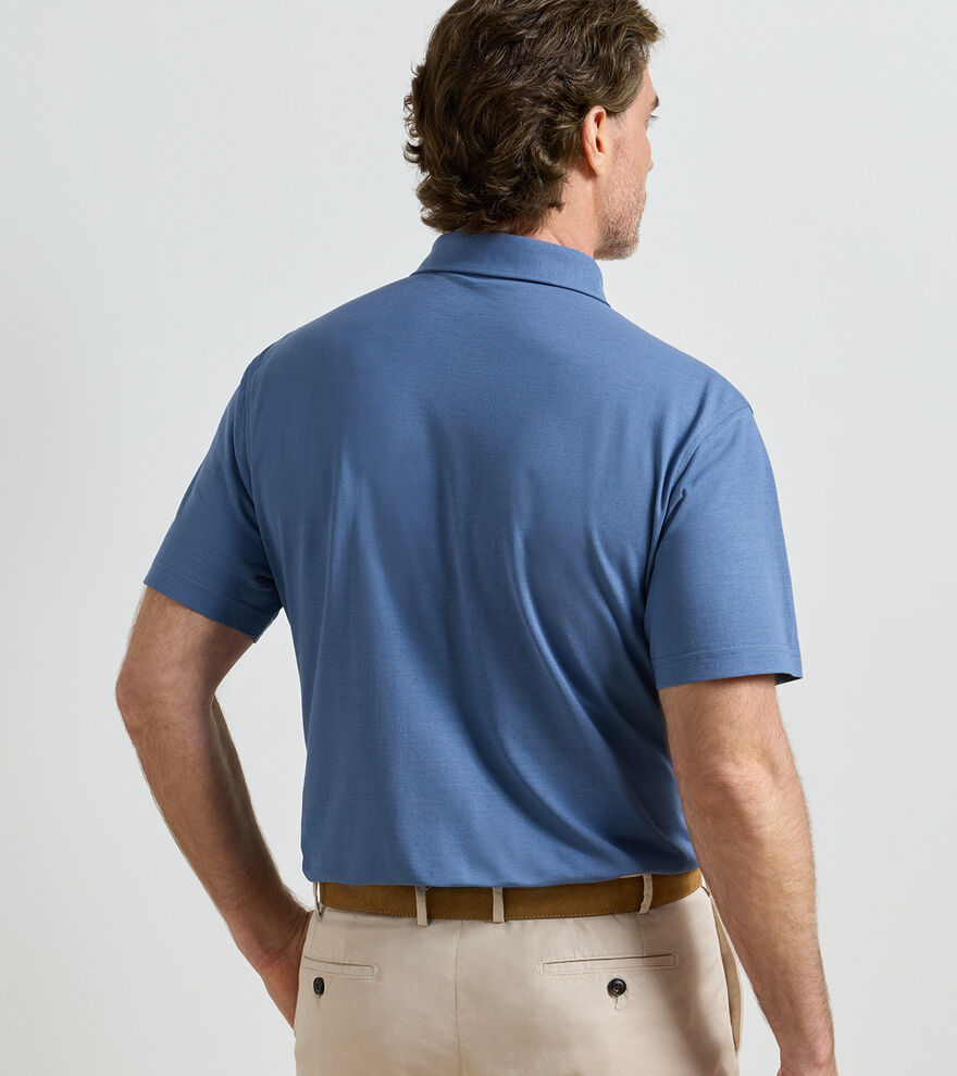 Cool Cotton Short Sleeve Polo In Storm