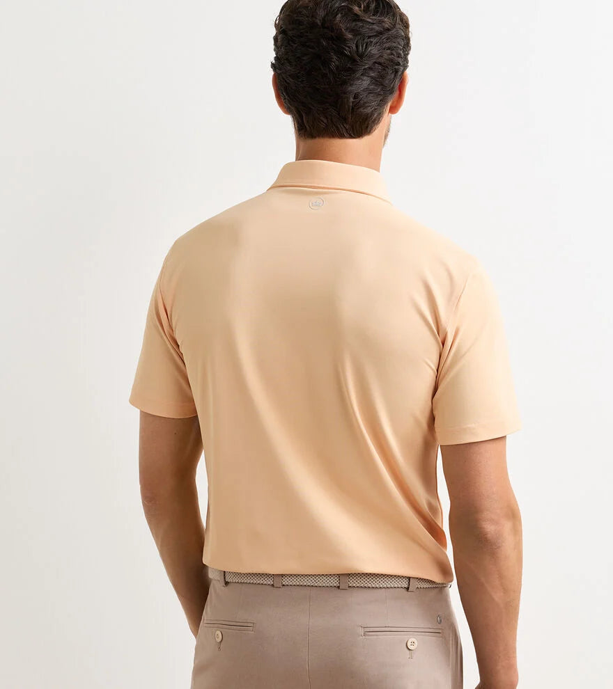 Soul Performance Mesh Polo In Light Orange Sorbet