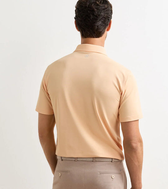 Soul Performance Mesh Polo In Light Orange Sorbet